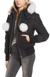 Moose Knuckles   x27 Debbie  x27  Down Bomber Jacket with Genuine Fox Trim   Nordstrom at Nordstrom